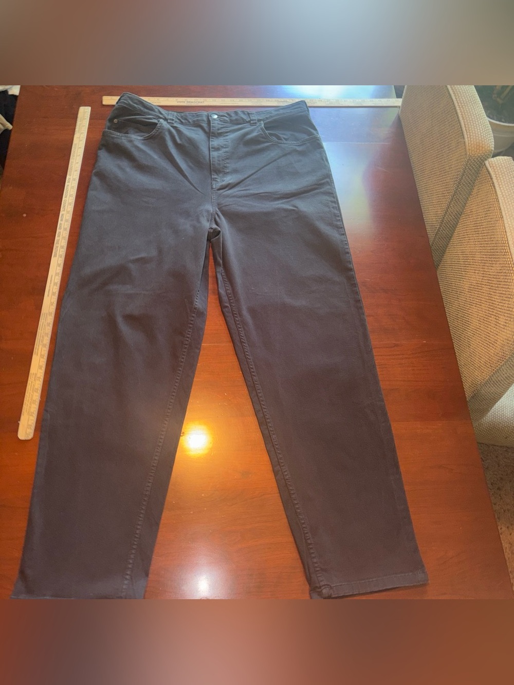 Men's Black Chino Pants Harbor Bay Continuous Comfort - Classic Straight Fit